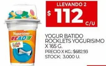 Supermercados DIA Yogur Batido Rocklets Yogurisimo x 165 g. oferta