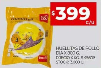 Supermercados DIA Huellitas de Pollo Dia x 800 g. oferta