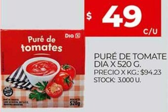 Supermercados DIA Puré de Tomate Dia x 520 g. oferta