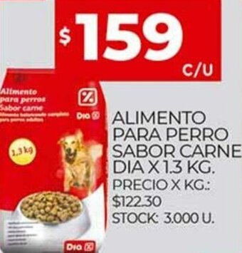 Supermercados DIA Alimento Para Perro Sabor Carne Dia x 1.3 Kg. oferta