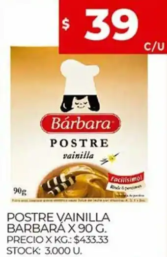 Supermercados DIA Postre Vainilla Barbará x 90 g. oferta