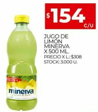 Supermercados DIA Jugo de Limón Minerva x 500 Ml. oferta