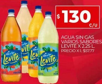 Supermercados DIA Agua Sin Gas Varios Sabores Levité x 2.25 L. oferta