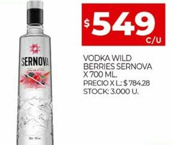 Supermercados DIA Vodka Wild Berries Sernova x 700 ml. oferta