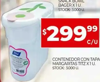 Supermercados DIA Contenedor Con Tapa Margaritas Titz x 1 u. oferta