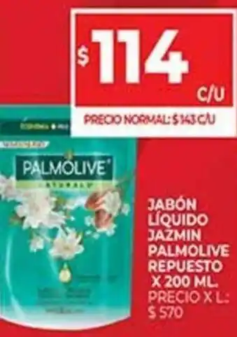 Supermercados DIA Jabón Líquido Jazmin Palmolive Repuesto x 200 ml oferta