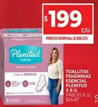 Supermercados DIA Taollitas Femeninas Esencial Plenitud x 8 u. oferta