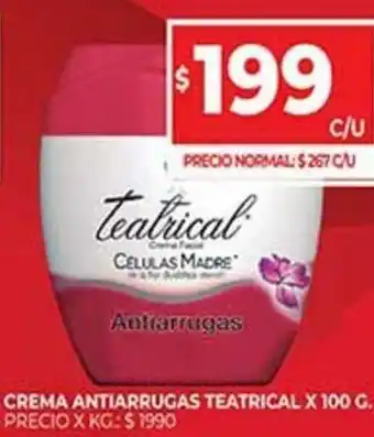 Supermercados DIA Crema Antiarrugas Teatrical x 100 g. oferta
