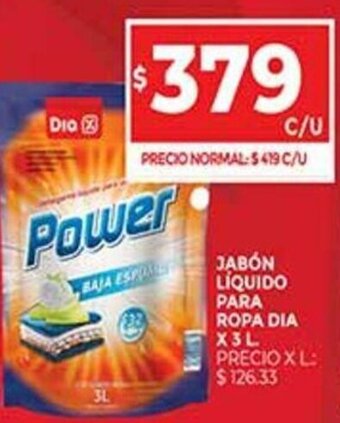 Supermercados DIA Jabón Liquido Para Ropa Dia x 3 L. oferta