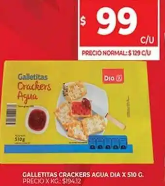 Supermercados DIA Galletitas Crackers Agua Dia x 510 G. oferta
