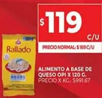 Supermercados DIA Alimento A Base De Queso Opi x 120 G. oferta