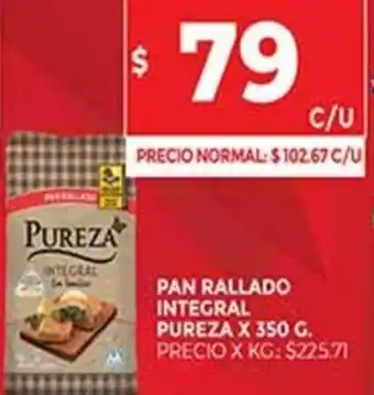 Supermercados DIA Pan Rallado Integral Pureza x 350 G. oferta