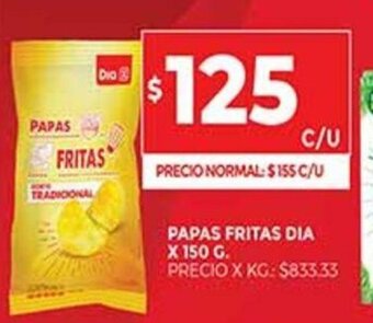 Supermercados DIA Papas Fritas Dia x 150 G. oferta