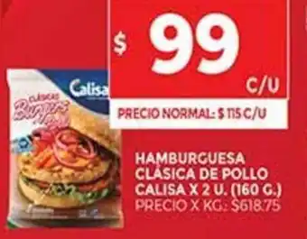 Supermercados DIA Hamburguesa Clasica De Pollo Calisa x 2 U. oferta