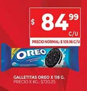 Supermercados DIA Galletitas Oreo x 118 G. oferta