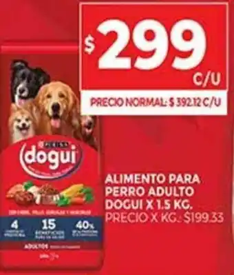 Supermercados DIA Alimento Para Perro Adulto Dogui x 1.5 Kg. oferta