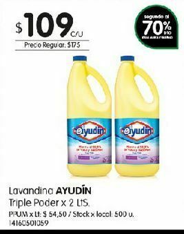 Jumbo Lavandina ayudin 2lt oferta