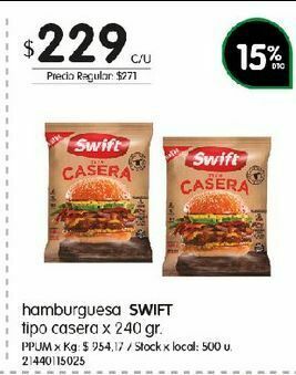 Jumbo Hamburguesas swift 240g oferta