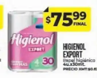 Supermayorista Vital Higienol export Papel Higienico x 4u x 30mt oferta