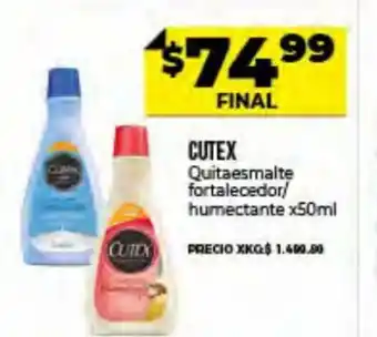 Supermayorista Vital Cutex Quitaesmalte fortalecedor/humectante x 50ml oferta