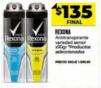Supermayorista Vital Rexona Antitranspirante variedad aerosol x 90gr oferta