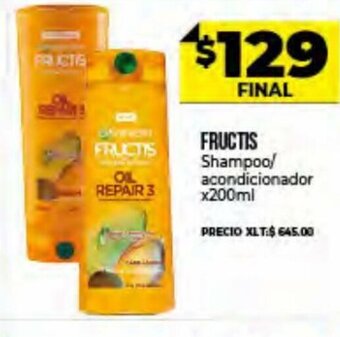 Supermayorista Vital Fructis Shampoo/acondicionador x 200ml oferta