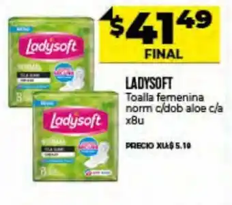 Supermayorista Vital Ladysoft Toalla Femenina norm c/dob aloe c/a x 8u oferta