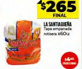 Supermayorista Vital La Santiagueña Tapa empanada rotisera x 60u oferta