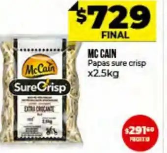 Supermayorista Vital MC Cain Papas sure crisp x 2.5kg oferta