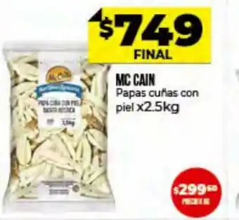 Supermayorista Vital Mc Cain Papas cuñas con piel x 2.5kg oferta