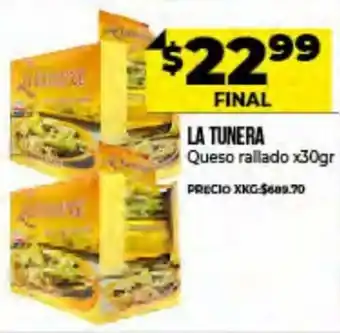 Supermayorista Vital La Tunera Queso rallado x 30gr oferta