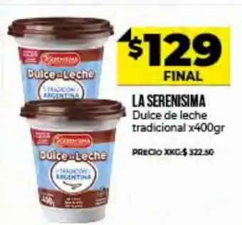 Supermayorista Vital La Serenisima Dulce de leche tradicional x 400gr oferta