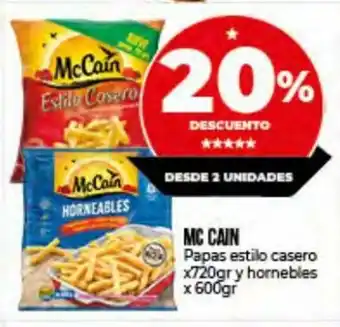 Supermayorista Vital MCCain Papas estilo casero x 720gr y horneables x 600gr oferta