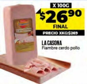 Supermayorista Vital La Casona Fiambre cerdo pollo oferta