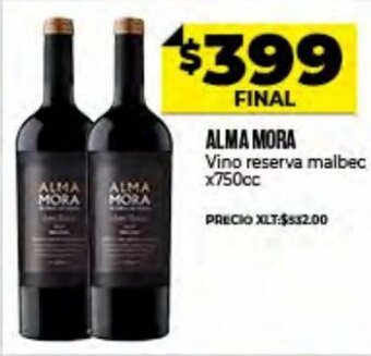 Supermayorista Vital Alma Mora Vino reserva malbec x 750cc oferta