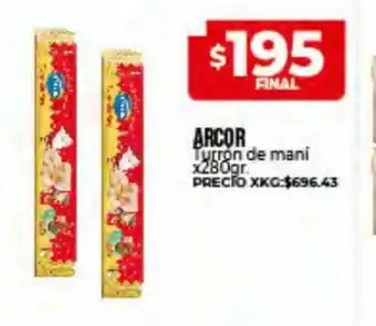 Supermayorista Vital Arcor Turrón de mani x 280gr oferta