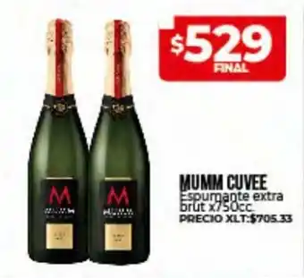 Supermayorista Vital Mumm Cuvee Espumante extra brut x 750cc oferta