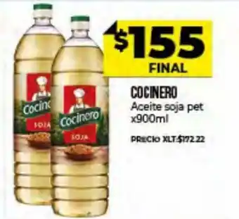 Cocinero Aceite soja pet x 900ml