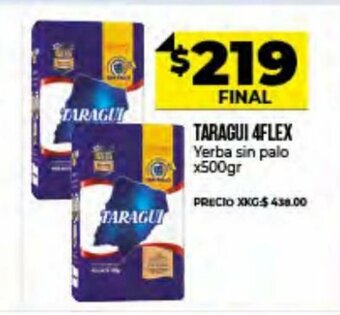Supermayorista Vital Taragui 4Flex Yerba sin palo x 500gr oferta