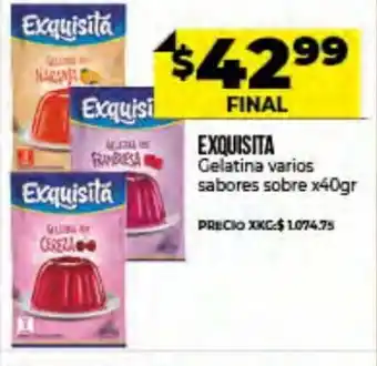Supermayorista Vital Exquisita Gelatina varios Sabores sobre x 40gr oferta