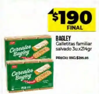 Supermayorista Vital Bagley Galletitas familiar salvado 3u x 214gr oferta