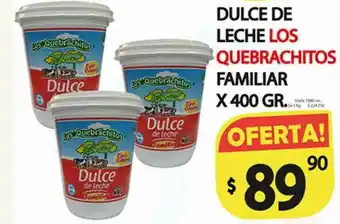 Supermercados Mariano Max Dulce De Leche Los Quebrachitos Familiar x 400 gr oferta