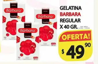 Supermercados Mariano Max Gelatina Barbara Regular x 40 gr oferta