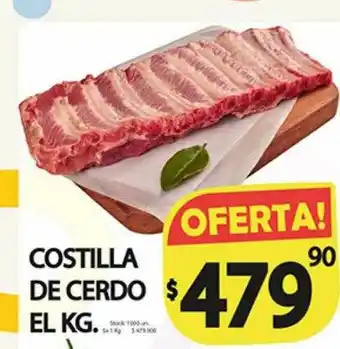 Supermercados Mariano Max Costilla De Cerdo oferta