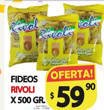 Supermercados Mariano Max Fideos Rivoli x 500gr oferta