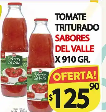 Supermercados Mariano Max Tomate Triturado Sabores Del Valle x 910gr oferta