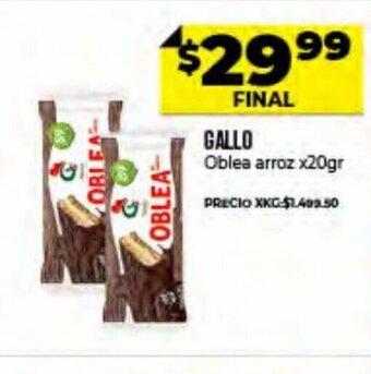 Supermayorista Vital Gallo Oblea arroz x 20gr oferta
