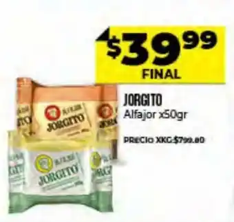 Supermayorista Vital Jorgito Alfajor x 50gr oferta