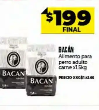 Supermayorista Vital Bacan Alimento para perroadulto carne x 1.5kg oferta