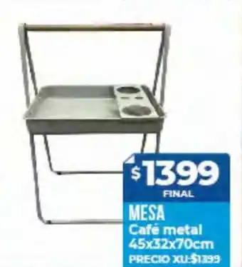 Supermayorista Vital Mesa Cafe metal 45 x 32 x 70cm oferta